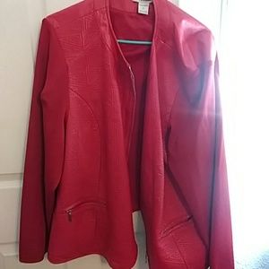 Red leather Jacket